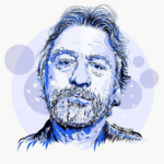 robert deniro illustration andrew b. clark des moines illustrator