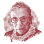 ruth bader ginsburg illustration by Andrew B. Clark Des Moines Illustrator