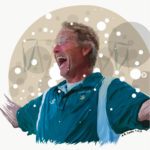 commissioned illustration swim coach des moines iowa