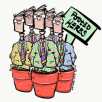 potted herbs cartoon andrew b. clark des moines iowa