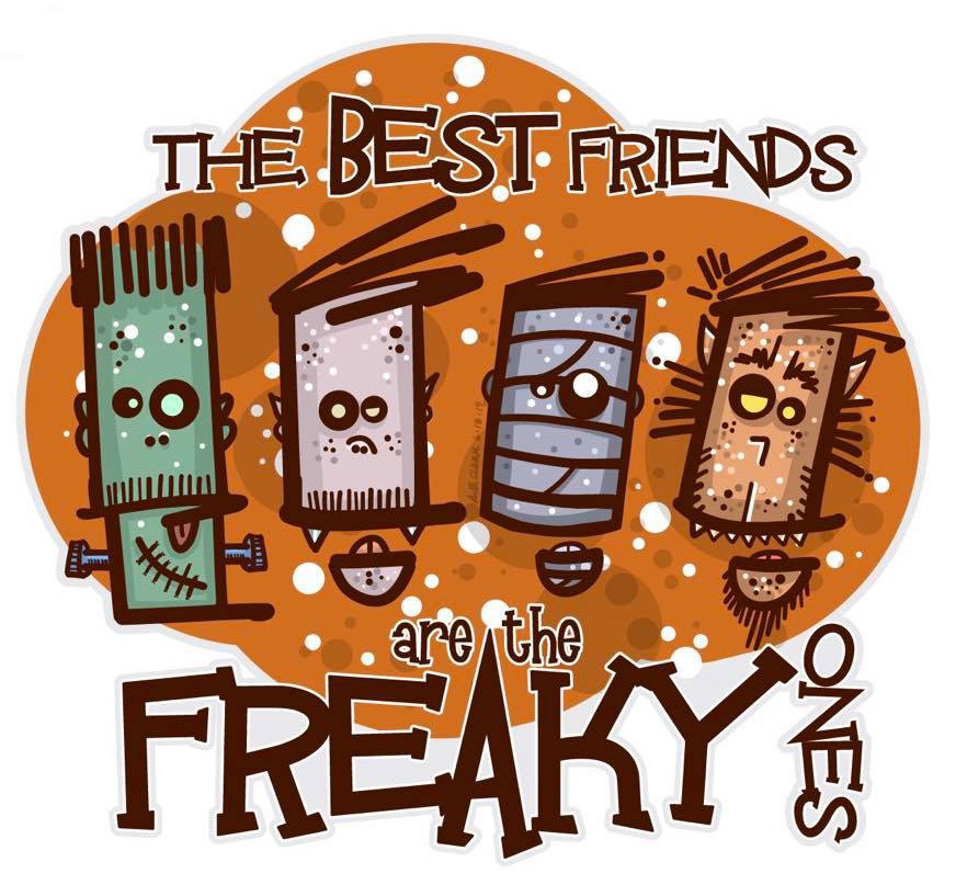 Freaky Friends Stickers - Andrew B. Clark - Illustrator, Cartoonist,  Photographer - Des Moines, Iowa