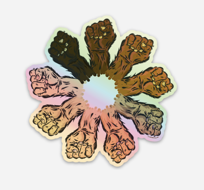 strength in unity holographic stickers